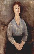 Amedeo Modigliani Sitzende Frau mit blauer Bluse oil painting artist